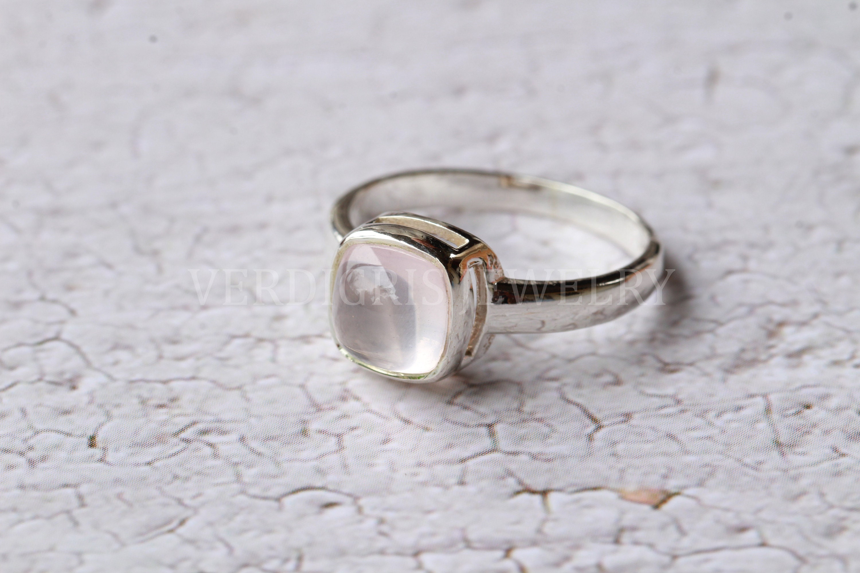 Beautiful rose quartz ring Sterling silver statement ring Etsy