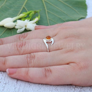 Natural Citrine Ring, Cute Sterling silver statement ring, Handmade Jewelry, November birthstone, Anniversary gift
