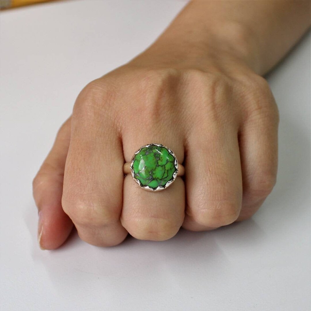Green Mojave Turquoise Ring main image 1