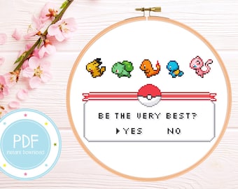Be The Very Best Starter Cute Cross Stitch Pattern PDF Instant Download