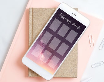 STARS - 12 Instagram Story Monthly Reading Tracker Templates - Minimal Bookstagram Templates, Bookish Download, Habit Tracker, Reading Log