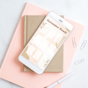 BOHO - 12 Instagram Story Monthly Reading Tracker Templates - Minimal Bookstagram Templates, Bookish Download, Habit Tracker, Reading Log