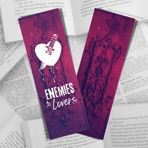 Enemies to Lovers Printable Bookmarks (Dark Romance Reader, Enemies to Lovers Trope, Bookish Gifts, Gifts for Readers, Romance Reader Print)