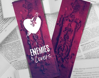 Enemies to Lovers Printable Bookmarks (Dark Romance Reader, Enemies to Lovers Trope, Bookish Gifts, Gifts for Readers, Romance Reader Print)