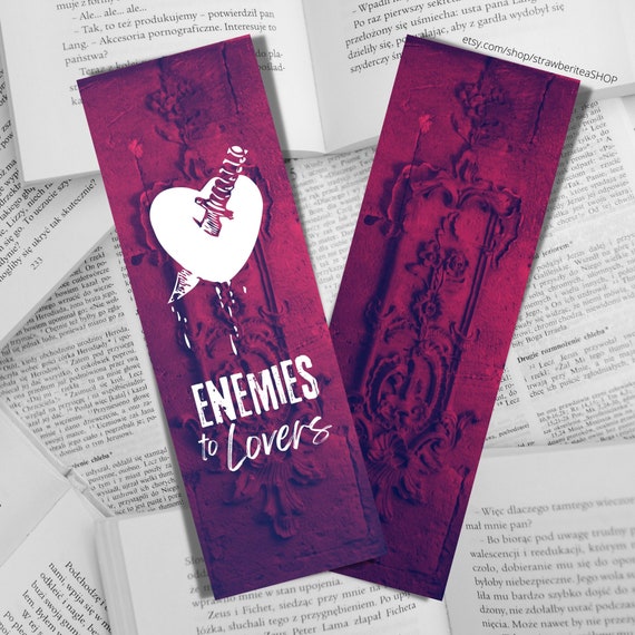 Enemies to Lovers Printable Bookmarks dark Romance Reader | Etsy