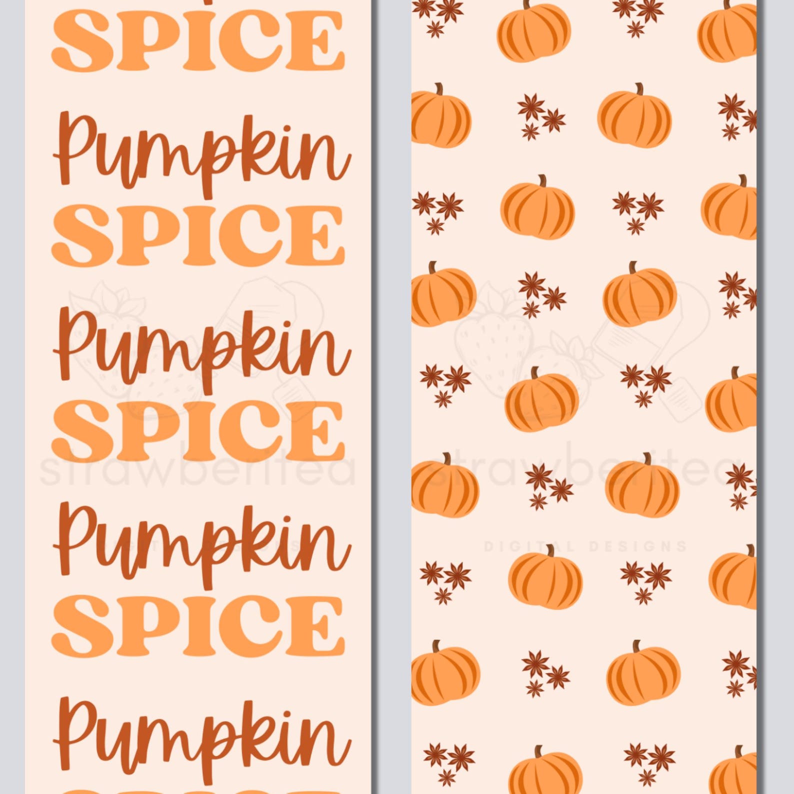 Pumpkin Spice Printable Bookmarks - PNG & PDF - Fall Autumn Coffee Cozy ...