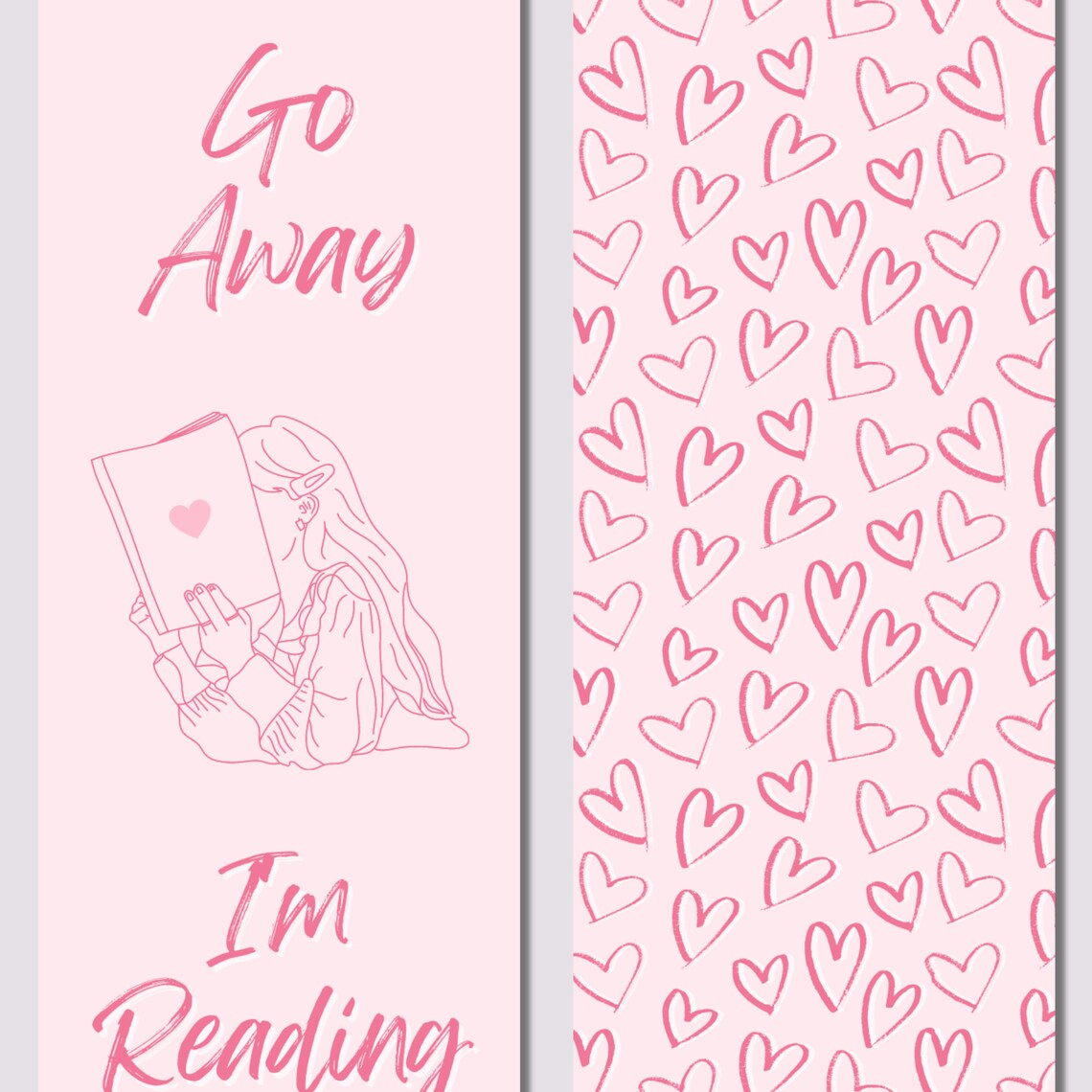 Go Away I'm Reading Pink Printable Bookmarks Bookish Gifts, Gifts for ...