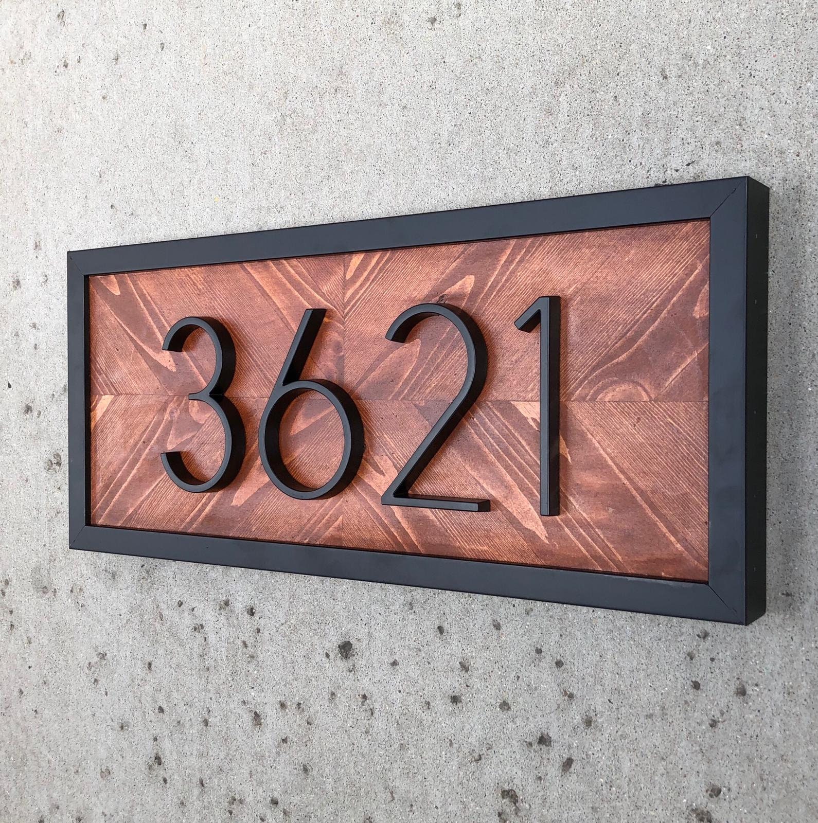 House Number Plaque House Number Sign Housewarming Gift Etsy