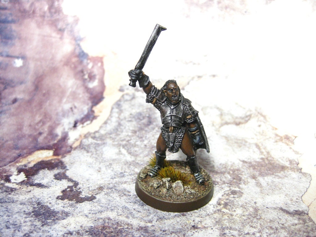 LOTR Commission Painting for Lord of the Rings, Uruk Hai Hero Miniature ...