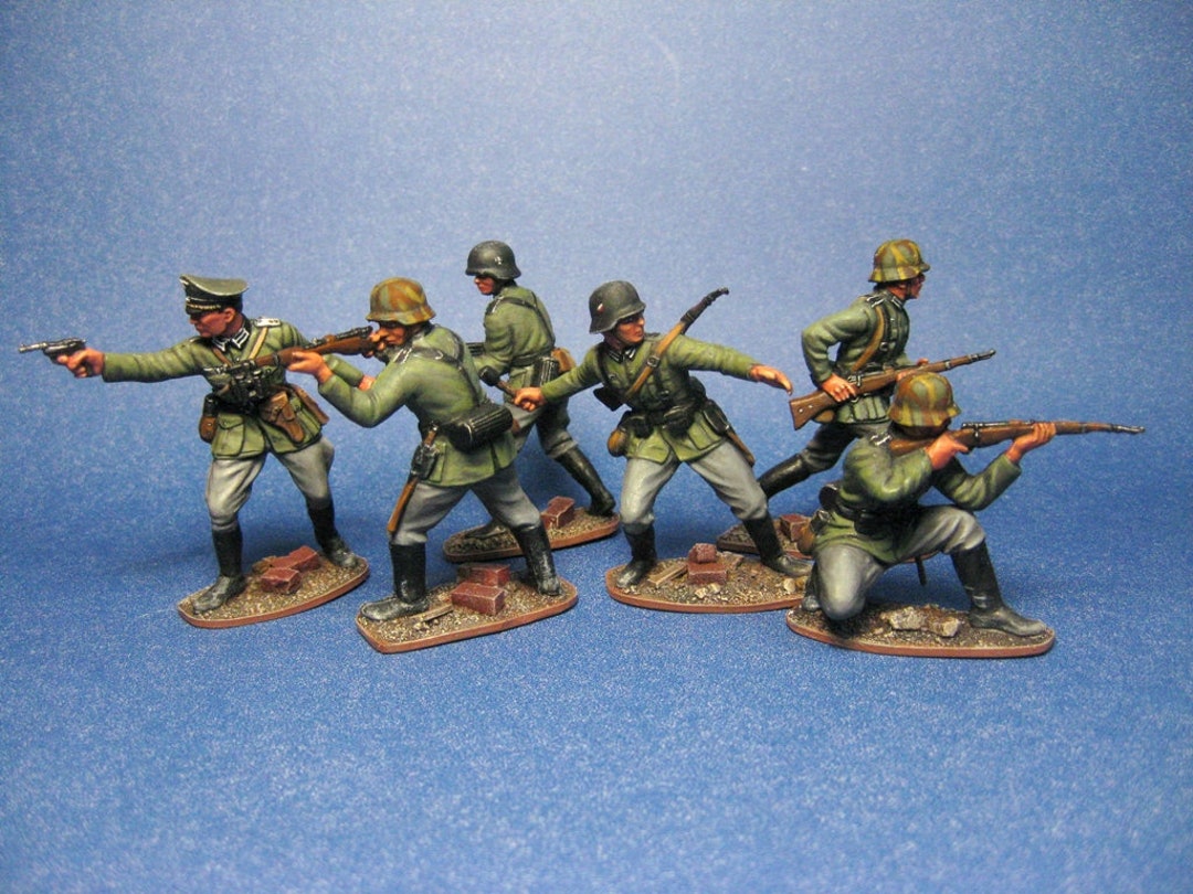 SET COMPLETO VINTAGE Airfix Ho/Oo Ww2 Fanteria Tedesca - Tipo 1 EUR 3 - Foto 5