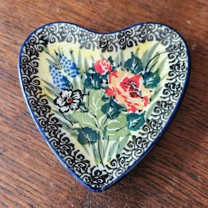 NEW Polish Pottery Tea bag or lemon holder UNIKAT