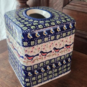 NEW Damage Sale-- Tissue Box Cover UNIKAT Boleslawiec Polish Pottery