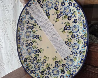 NUOVO piatto da portata (grande) Violette Boleslawiec Ceramica polacca