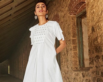 Long White Tunic - Etsy