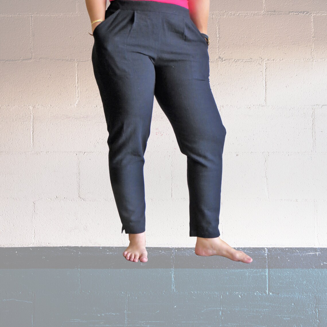 Women plus size pants Black plus size pants Casual plus Size Etsy