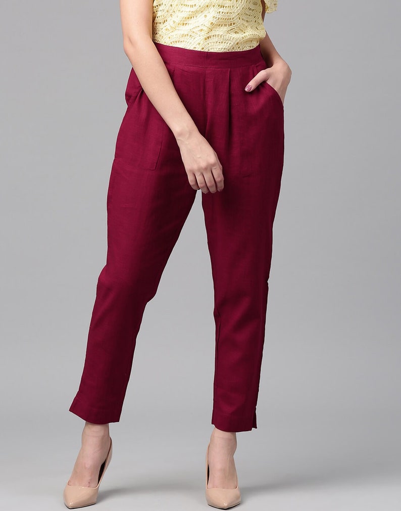 Elastic waist pants with pockets Buy 2 get 1 FREE Khadi cotton pants Casual pants Women pants Cotton pants Khadi pants Black pants