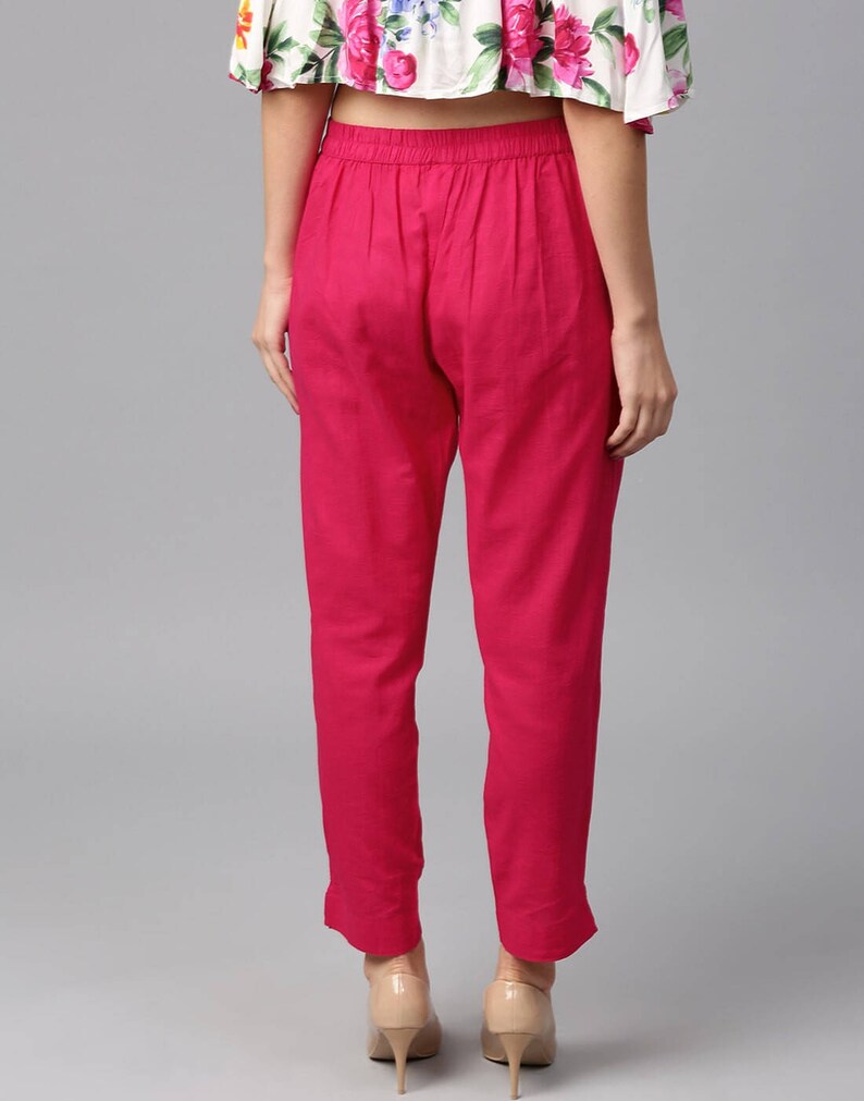 Women pants ON SALE Comfortable pants Casual pants Pocket pants Cotton pants Pink pants Elastic waist pants Cotton pants for women