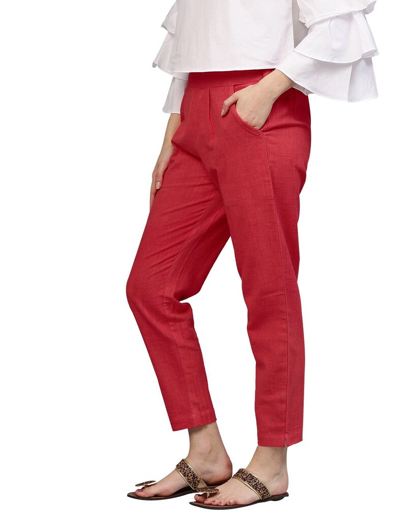 Elastic waist pants with pockets Buy 2 get 1 FREE Khadi cotton pants Casual pants Women pants Cotton pants Khadi pants Black pants