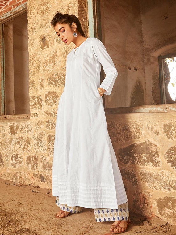 simple white cotton dress