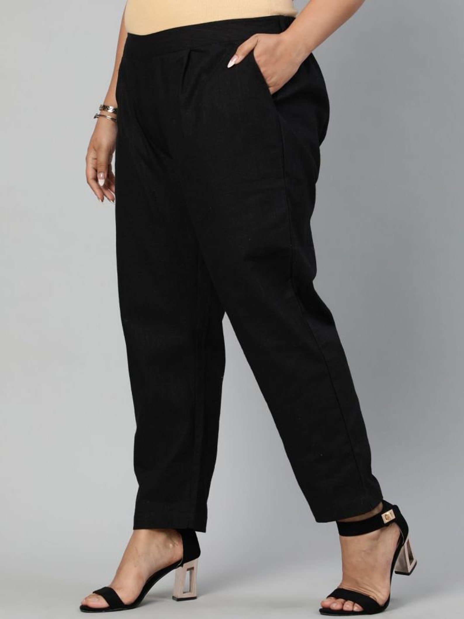 Women plus size pants Black plus size pants Casual plus Size Etsy