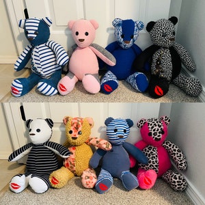 Memory Bear, Memory bear made with loved ones clothing, Memorial bear from clothing, Baby memorial gift, Memory Keepsake, Memory bear shirt