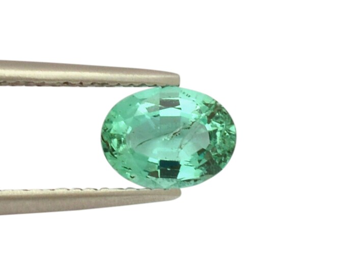 100/% Natural Untreated Emerald 1 Carat Zambian Emerald Oval Cut For Ring Loose Gemstone May Birthstone 8x6 mm Faceted Oval