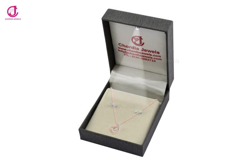 Birthstone Pendant IGI Certified 14k Rose Gold Diamond Pendant Easter/'s Day With Silver Chain Heart Shape Pendant Statement Jewelry