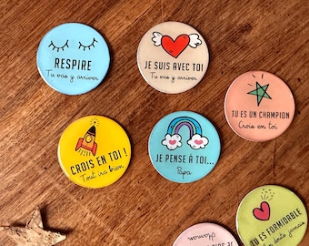 Câlin de poche personnalisé en résine  (cadeau d’amitié, déclaration d’amour, mot positif, cadeau personnalisé de bienveillance…) Pocket hug