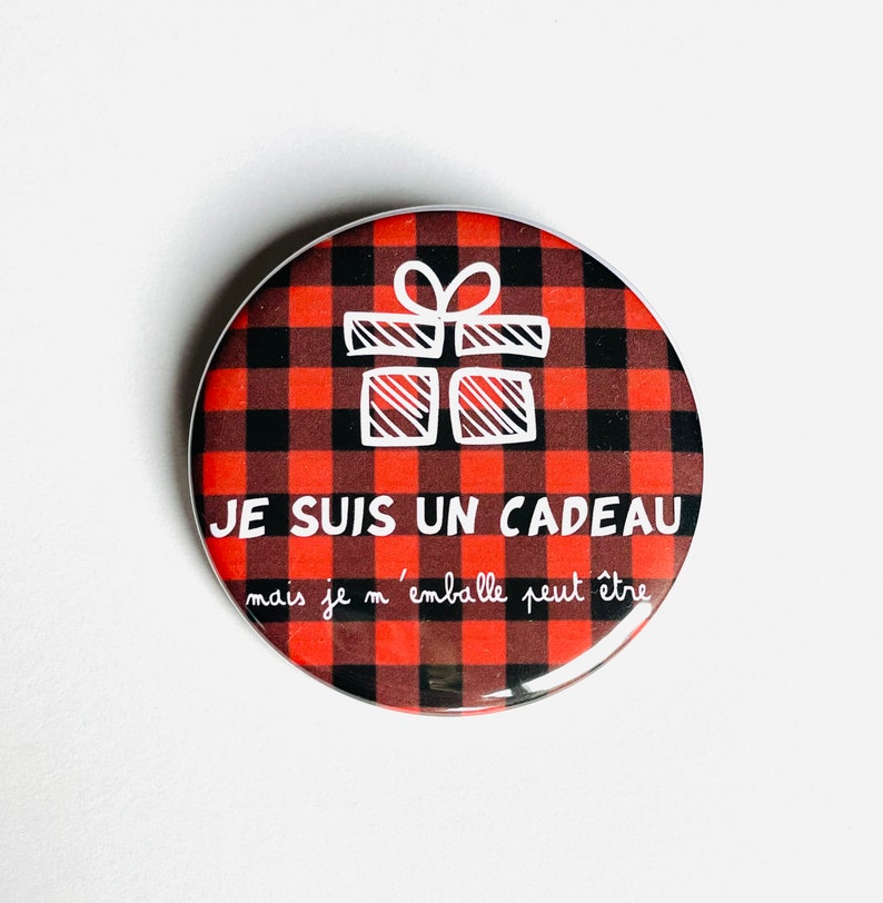 Badge épingle de Noël personnalisé cadeau personnalisé 56mm image 5