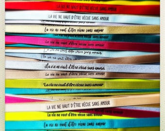 Bracelet ruban satin simple personnalisé  (EVJF, Mariage, anniversaire, communion..). bracelet tissu personnalisé cadeau fait main