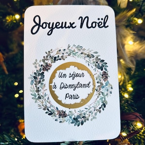Carte à gratter de Noël,ticket, bon pour à gratter personnalisable cadeau surprise/annnonce