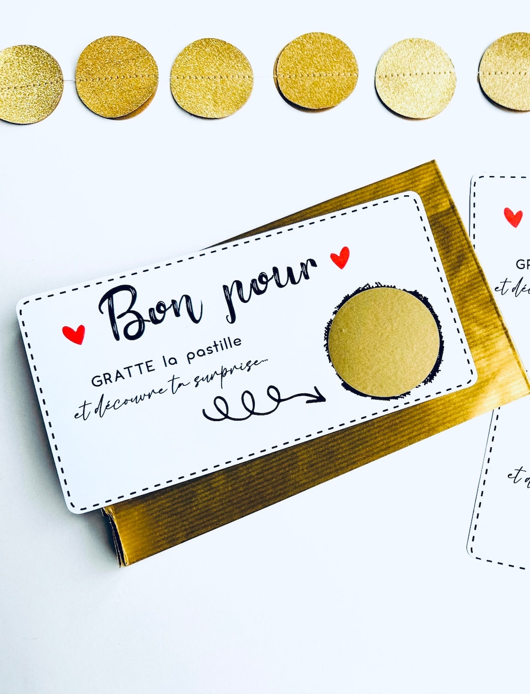 Carte à Gratter Joyeux Noël - Carte Personnalisable Avec Pochette Kraft