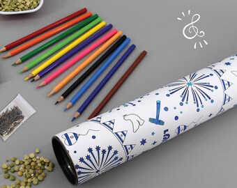 Kids Coloring Israel Independence Day, Paint Kit for Kids, DIY Musical  Rainstick Kit Kids Craft Kits, Activity Kit for Kids and Family 