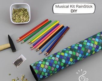 Kinder Ausmalen FischWaage Kit, Paint Kit für Kinder, DIY Musical Regenstick Kit für Jungen, Kinder Bastelset, DIY Aktivität Kit für Jungen