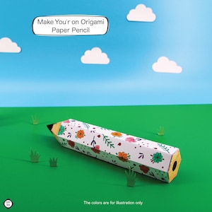 PaperCrafts 3D, DIY Kids Activity, Anniversaire Activité Pour Les Filles, Tutoriel Imprimable Au Crayon, Pdf Téléchargement Instantané, Tutoriel Origami Floral