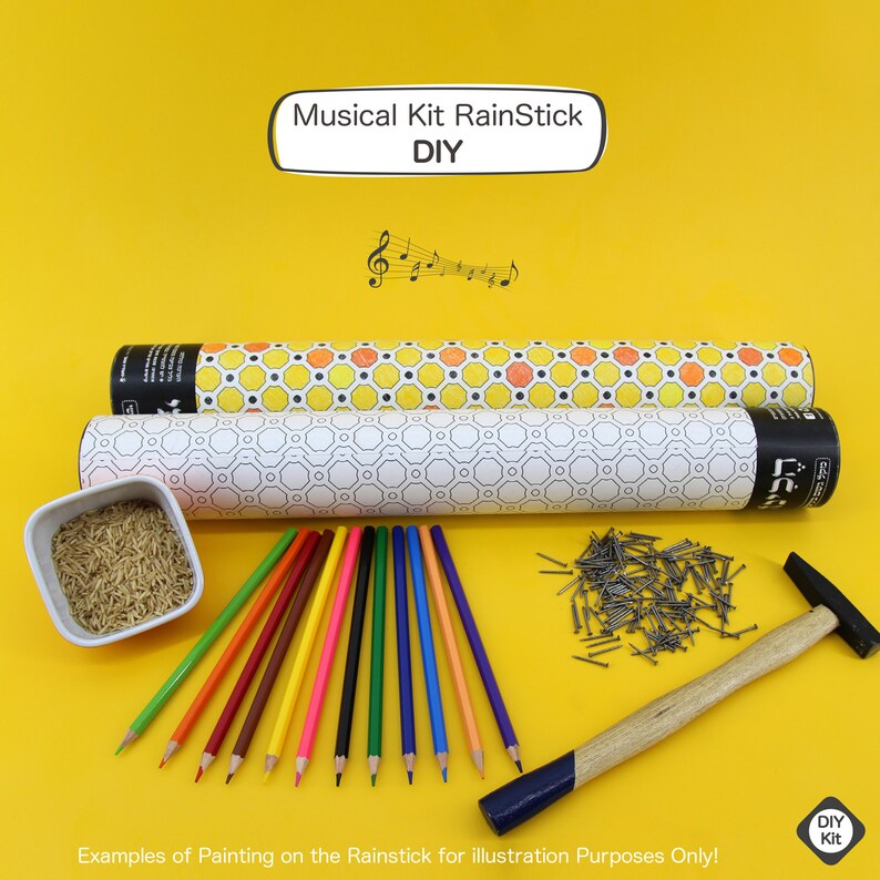 DIY Musical Rainstick Kit for Kids, Kids Craft Kits, DIY Activity Kit