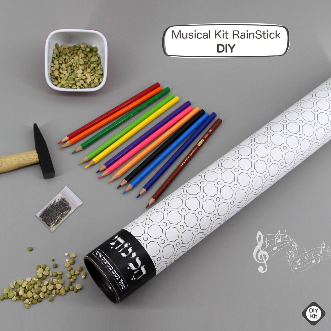 DIY Musical Rainstick Kit for Kids, Kids Craft Kits, DIY Activity Kit
