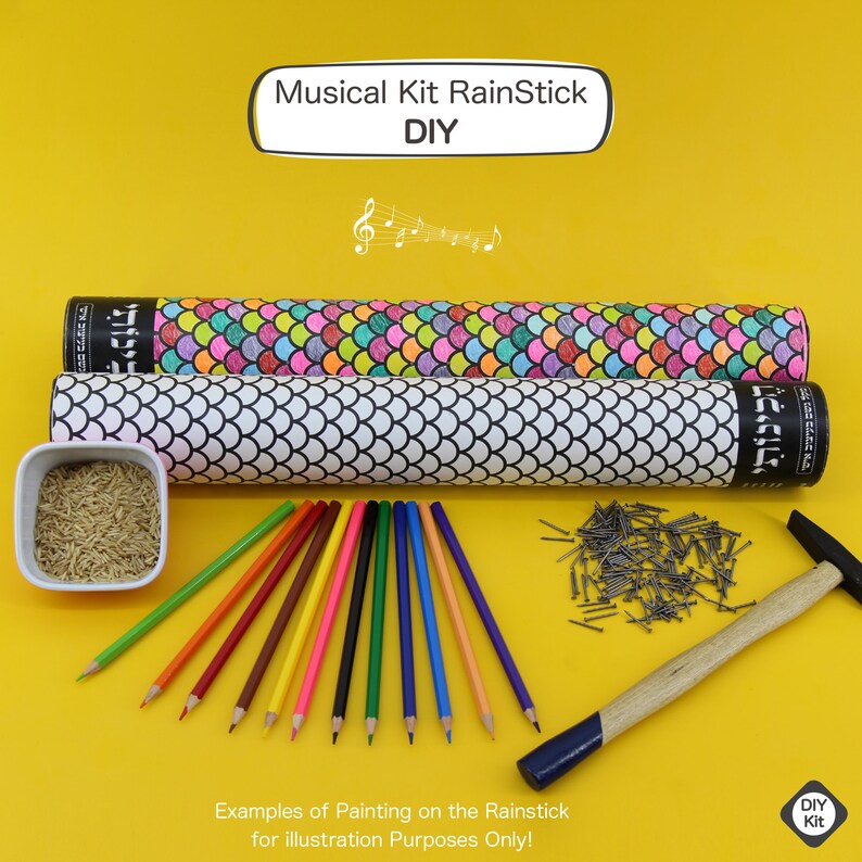 DIY Musical Rainstick Kit for Kids, Kids Craft Kits, Diy Activity Kit