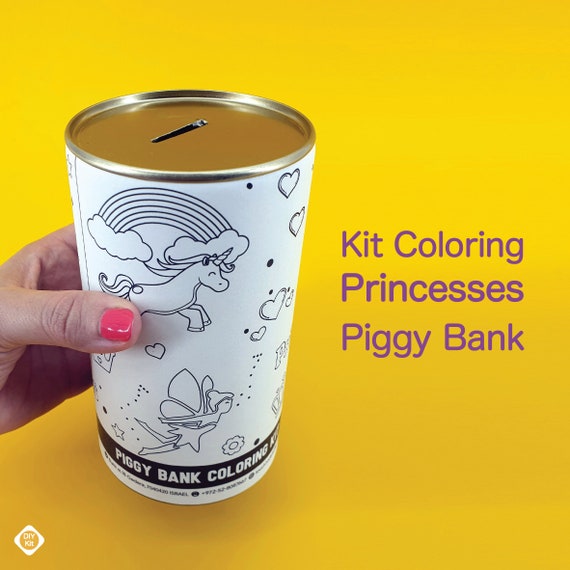 Unicorn Coloring Kit, Kids Piggy Bank, DIY Kids Craft Kits for