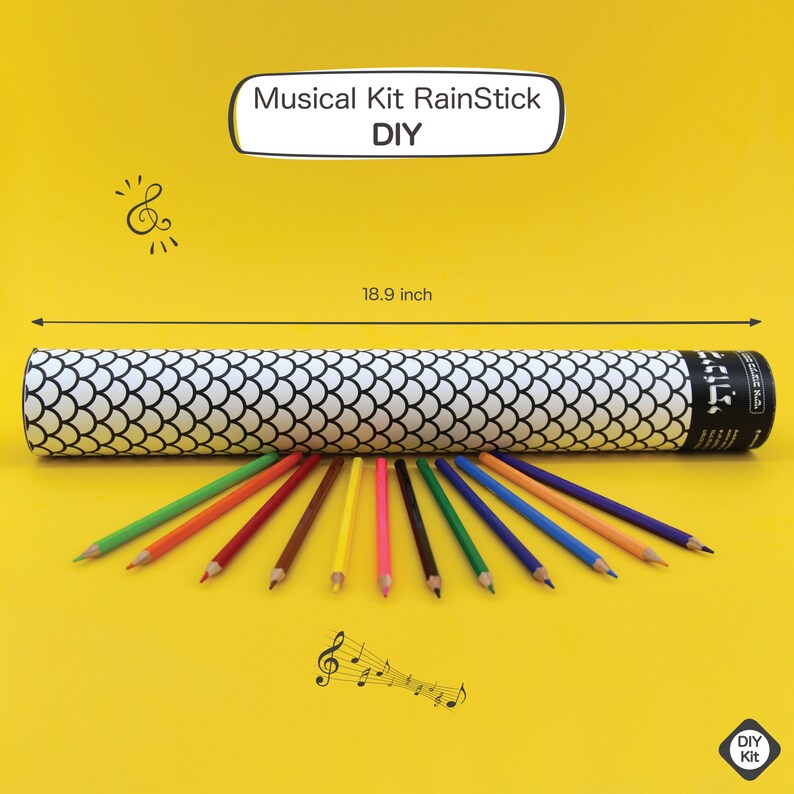 DIY Musical Rainstick Kit for Kids, Kids Craft Kits, Diy Activity Kit