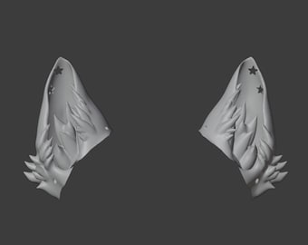 Malen Sie Ihre eigenen Cosplay-Urlaubskatzen- / Pony- / Hundeohren mit Sternohrringlöchern