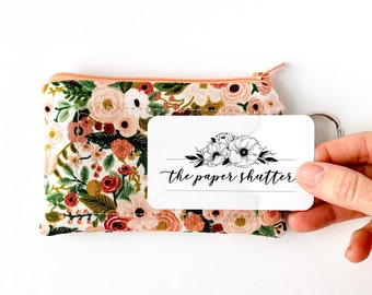 Lanyard and/or ID Wallet | Rifle Paper Co. Garden Party Petite Rose Fabric | ID Pouch, Lanyard, Key Fob, or Lip Balm Holder