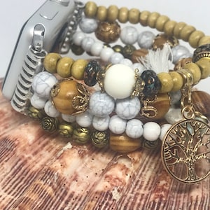 Gray, Cream, Brown with a touch of blue Apple Watch Band 38/40/41mm All series