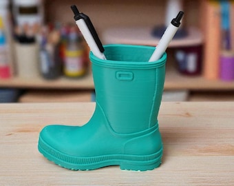Rubber Boot Desk Organizer, Pen Holder, Teacher Gift