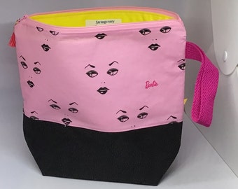 Pink Barbie project bag