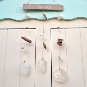 Coastal Wall Hanger 'Beach House', Shell Wind Chime
