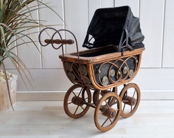 Doll Collectors Antique Doll Carriage Value Antique Wicker