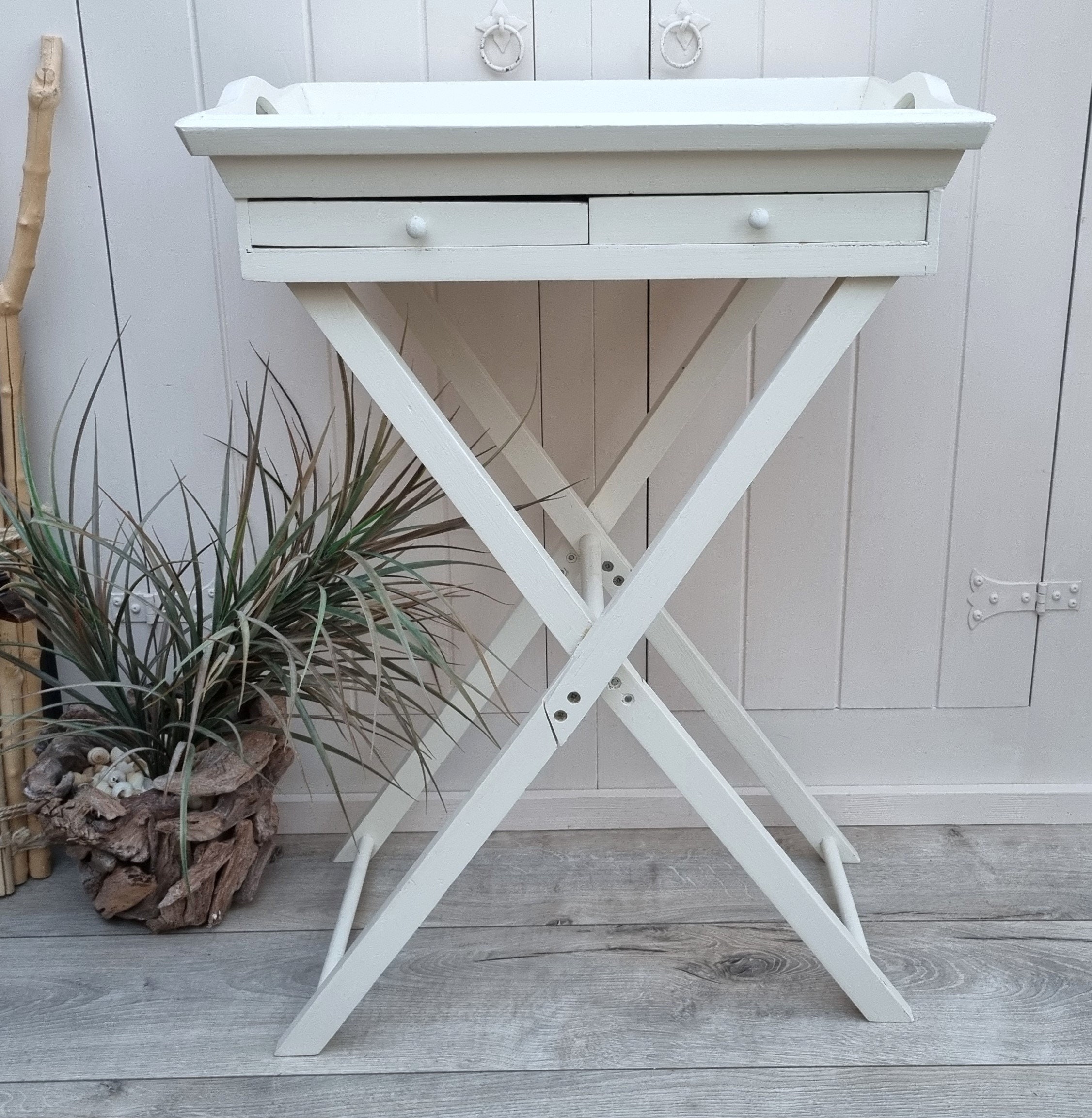 Butlers tray table with drawer discount