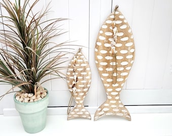 Wooden Fish Wall Decor, Wooden Fish Art, Coastal Decor, Beach House, Beach Decor, Hanging Fish