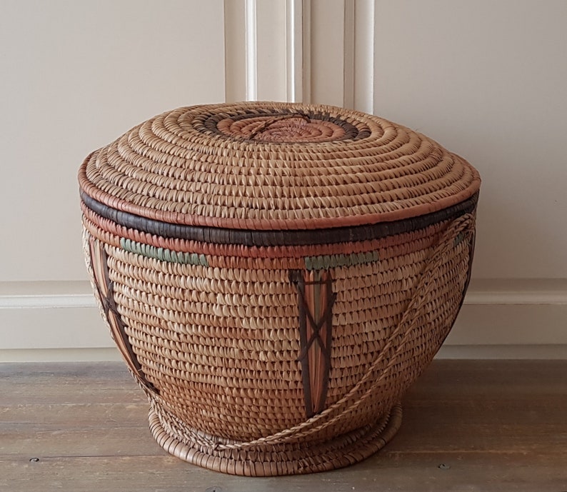 Original Large Nigerian Hausa basket African basket Bohemian Etsy